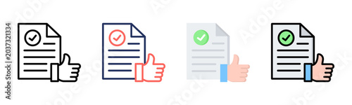 Εκτύπωση καμβά Acceptance icon set multiple style collection