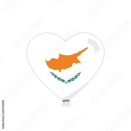 Fotografía Heart balloon with cyprus flag