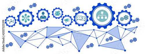 Tableau sur toile Concept of network marketing
