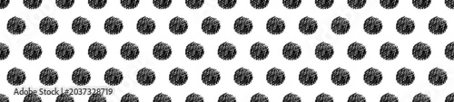 Foto Seamless pattern with hand drawn ink rings and chaotic circle strokes