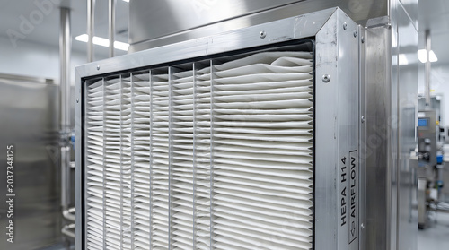 hepa filter in ventilation system cleanroom air filtration with stainless steel frame