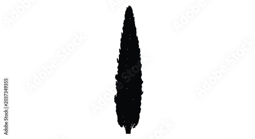 Black pinecone silhouette on white background, natural element, minimalist design, simple illustration