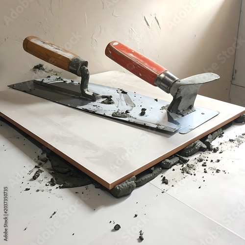 A metal tool with two handles on a white surface
