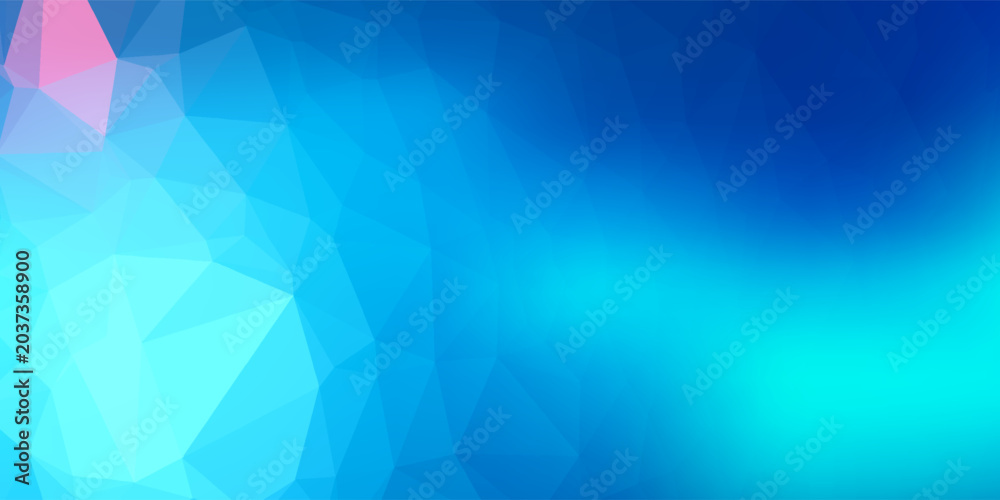 Obraz premium Abstract Blue Geometric Low-Poly Triangle Background Texture