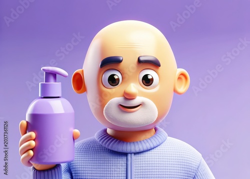 Bald Man with Bottle