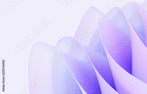 Abstract flowing wave layered with futuristic digital data pattern. 3d rendering