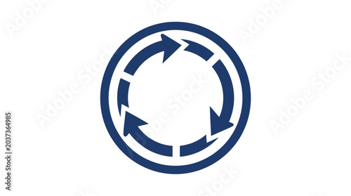 Photography Circular arrows recycling symbol icon.
