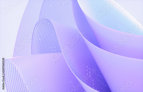 Abstract flowing wave layered with futuristic digital data pattern. 3d rendering