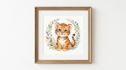 Picture cute little tiger