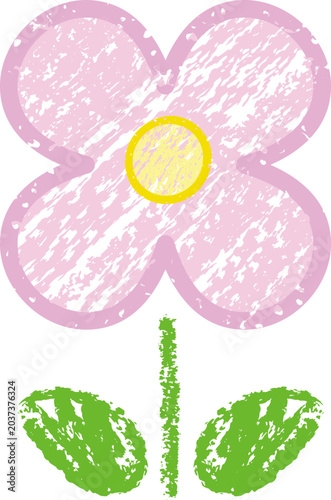 Abstract crayon flower