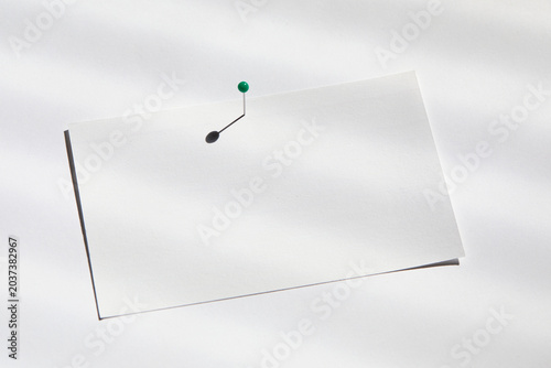 Blank notecard on white background