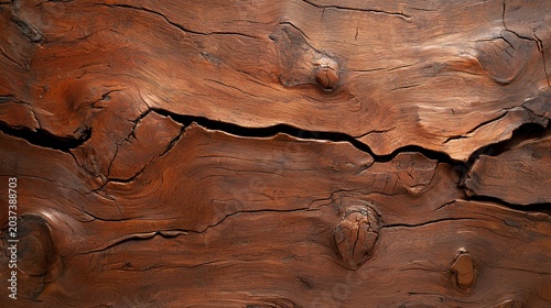 Dark Brown Weathered Wood Texture with Cracks
