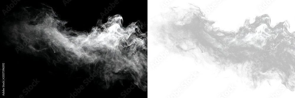 Naklejka premium Realistic white fog with soft smoke cloud isolated PNG