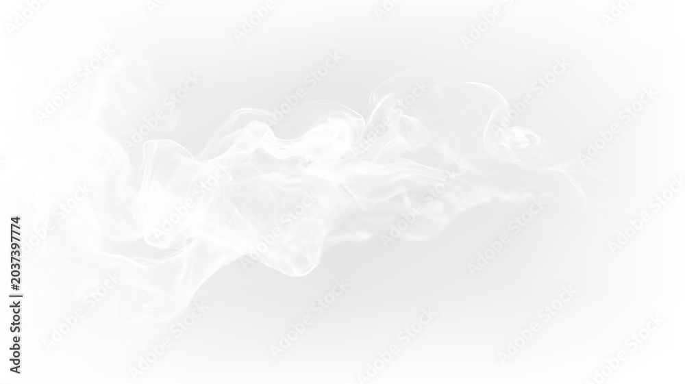 Obraz premium White smoke plume with airy diffusion and light texture PNG
