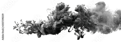 Foto Dark smoke plume with soft diffusion and realistic texture PNG