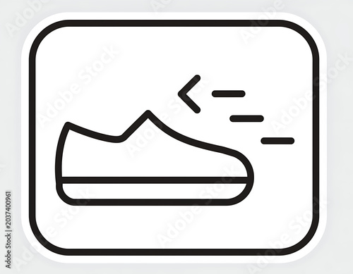Sneaker Footwear Running Shoe Icon.