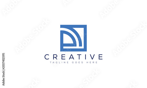 Modern letter pd monogram logo design with monogram minimalist business
