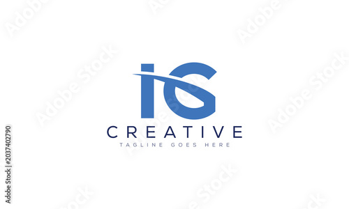 Ig monogram letter logo design with swoosh monogram corporate identity
