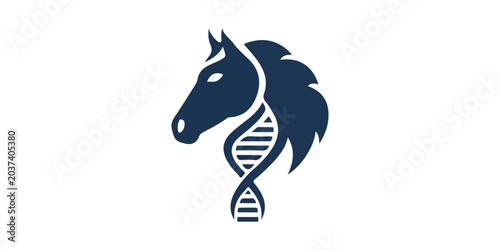 Fotografía Luxury Horse Genetics Logo for Breeding Farm, Veterinary and Research Business