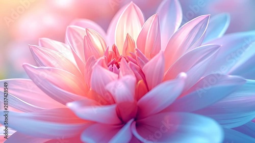 Beautiful Pink Lotus Flower with Soft Glow Effect.