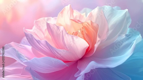 Beautiful Soft Pink and Peach Flower with Pastel Background.