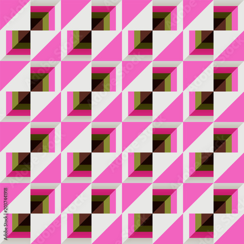 Contemporary seamless geometric pattern, square shapes. Clean abstract design, Vector illustration