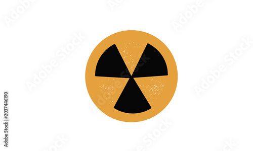 radiation warning sign, radiation symbol  isolated on a white background.
