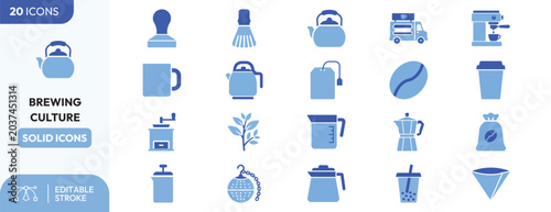 Foto Brewing Culture icon set