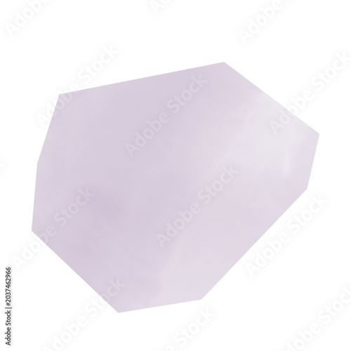 Quadro su tela Watercolor Paper Piece Dusty Mauve｜ダスティモーブの水彩切り紙風素材・背景透過PNG