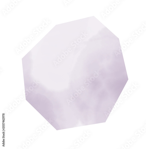 Quadro su tela Watercolor Paper Piece Dusty Mauve｜ダスティモーブの水彩切り紙風素材・背景透過PNG