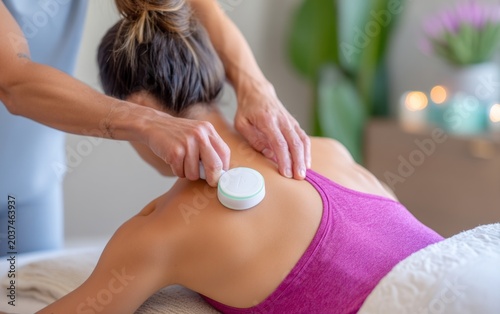 Chiropractic Adjustment Session with Electronic Treatment Equipment