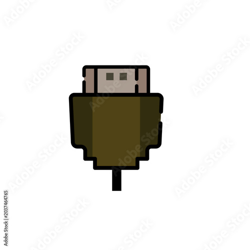 HDMI Cable Vector Technology Icon