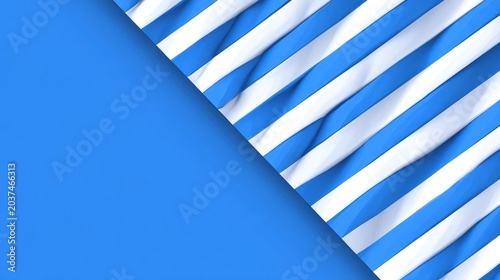 Rippling blue and white stripes overlaying solid blue
