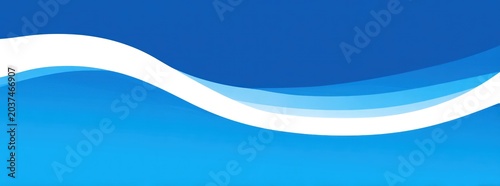 Abstract blue waves with white curves