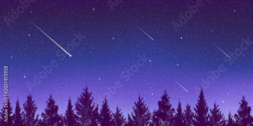 Foto Starry night sky background with glowing stars and cosmic nebula vector illustration