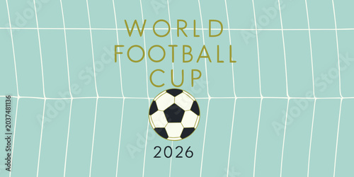 Soccer Ball And Text Illustration With Light Blue Background