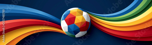 Colorful Soccer Ball with R...