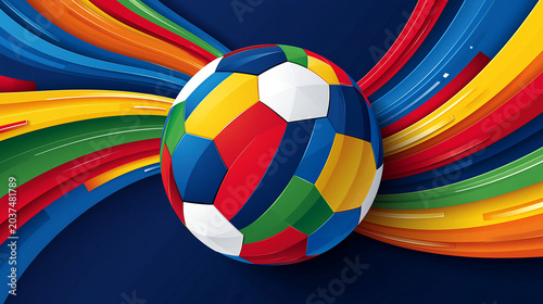 Colorful Football Celebrati...
