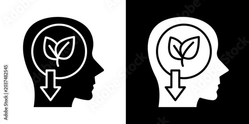 Tableau sur toile Environmental Justice  Icon Set White Glyph Style Collection