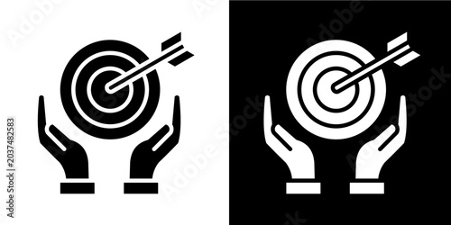 Purpose-Driven Growth  Icon Set White Glyph Style Collection