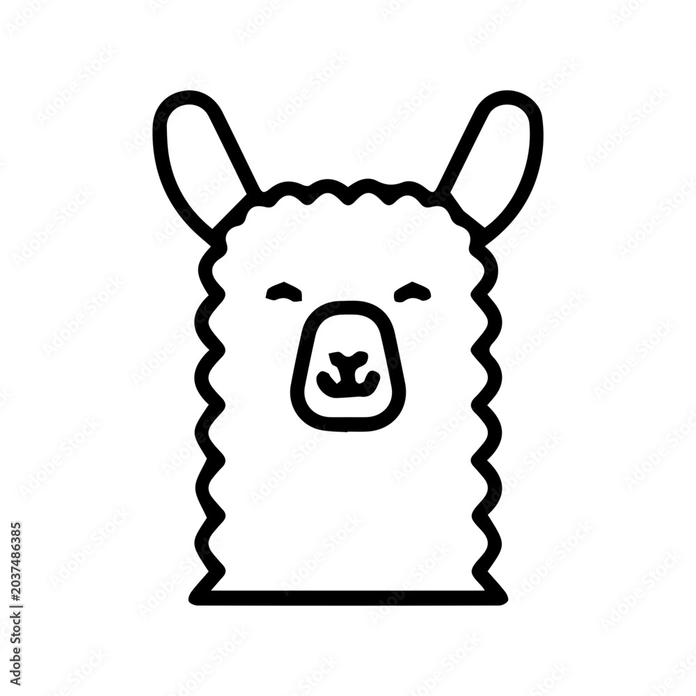 Obraz premium Cute Llama Icon