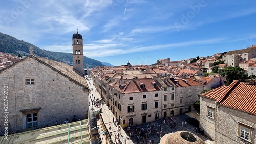 view of the old town of dubrovnik croatia