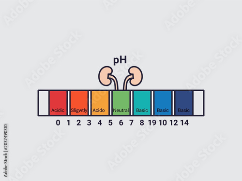 Cuadro en lienzo pH Test Strip with Color Scale.