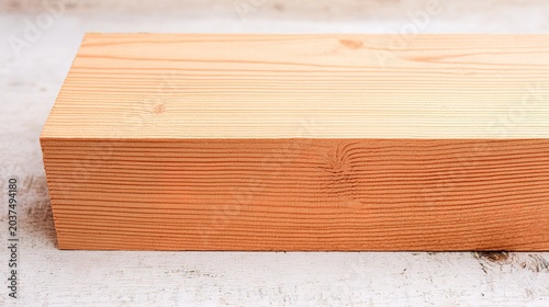 douglas. A cut plank of wood showcasing its straight grain pattern. tutorial guides, club newsletters, designed for tourism and weekend activity guides, used by curriculum designers.