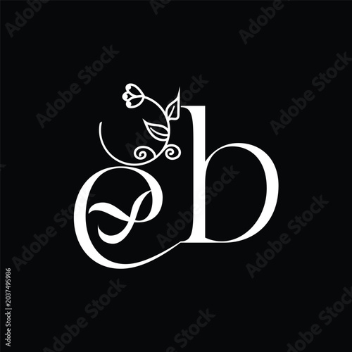 Initial letter eb logo design 
