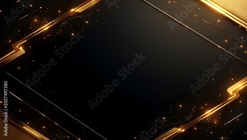 Luxury Black Gold Abstract Background Elegant Premium Frame Design