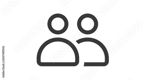 Two people users, icon, vector, pictogram.