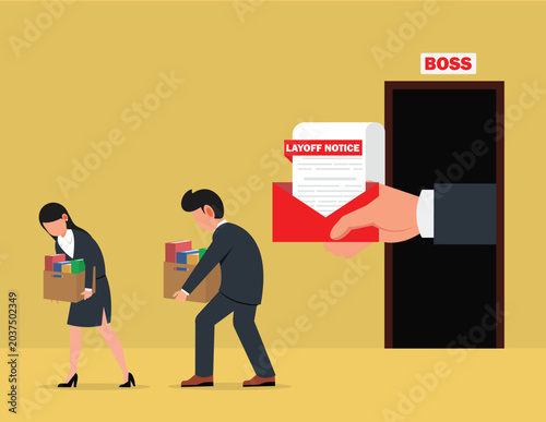 Tableau sur toile Layoff job reduction