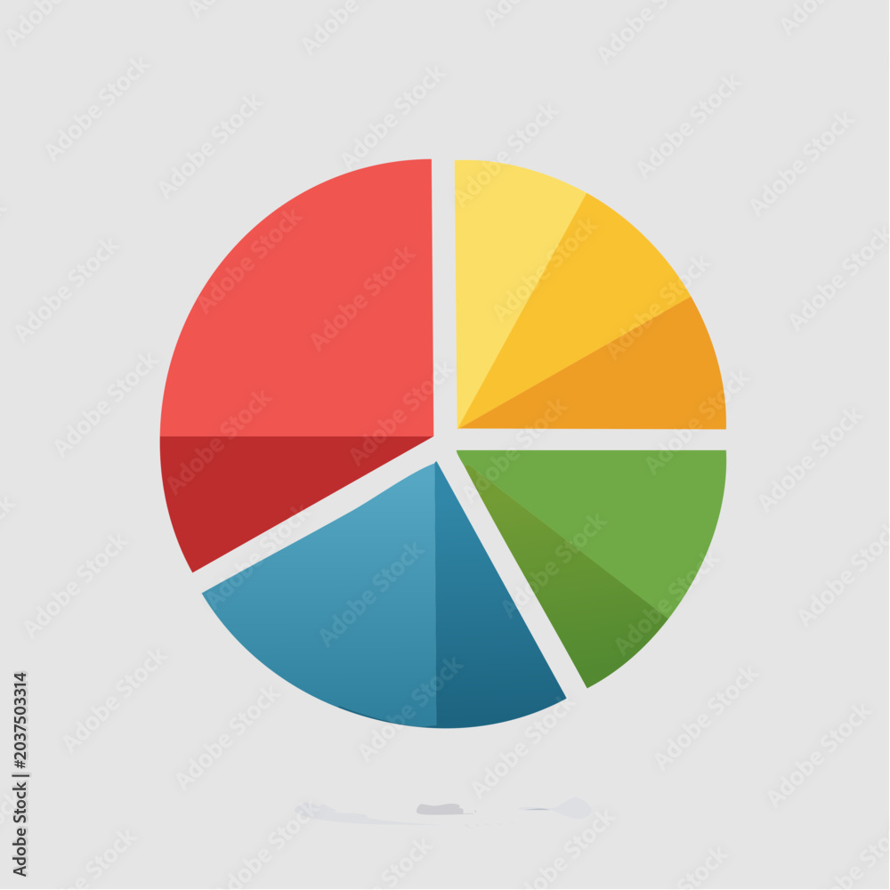 Fototapeta premium Colorful Pie Chart Graphic