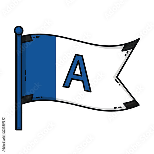 Valokuva Flag with letter A symbol.